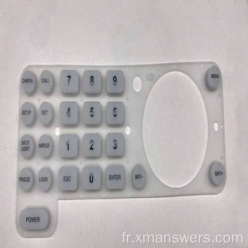 clavier à membrane à bouton en caoutchouc de silicone